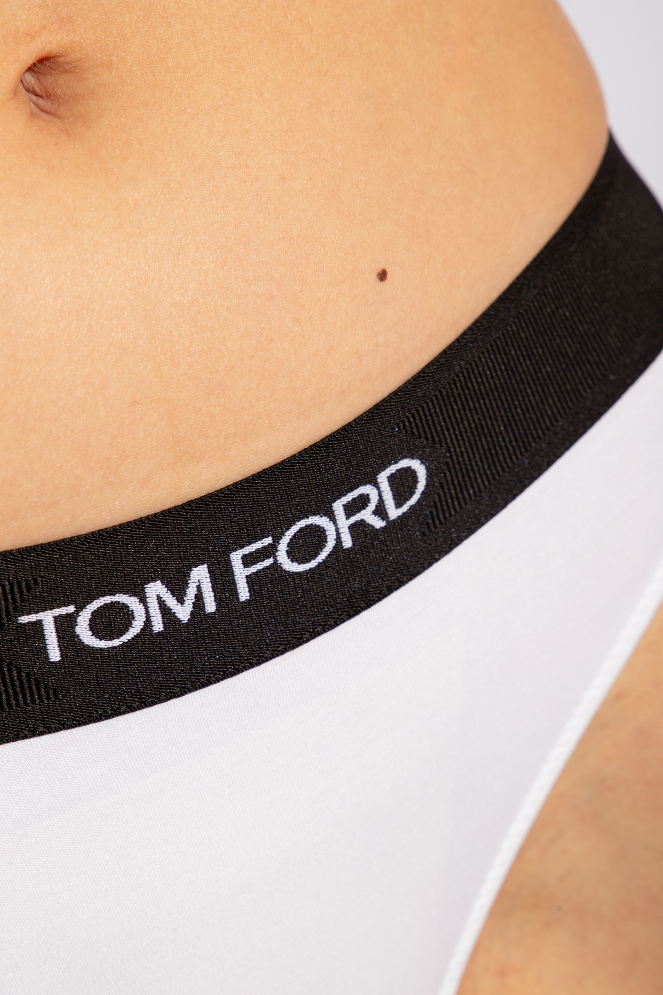 ショーツ TOM FORD WOMEN Logo Stretch Thong White TOM FORD logo-waist Briefs | White | FARFETCH
